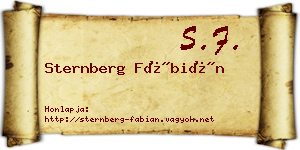 Sternberg Fábián névjegykártya